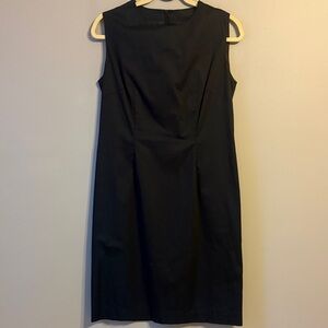 Belvest Black Dress, Midi Cotton/Spandex Sleeveless Crew Neck. Size 12.